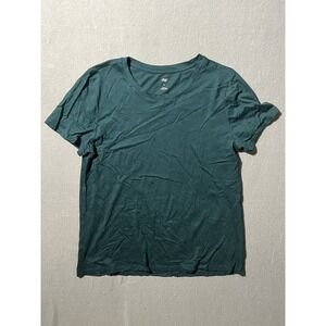 Dip Women's Dark Green Short Sleeve Crew Neck T-Shirt Size L Regular Fit